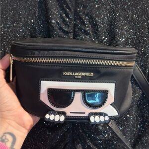 Karl Lagerfeld Black Fanny Pack